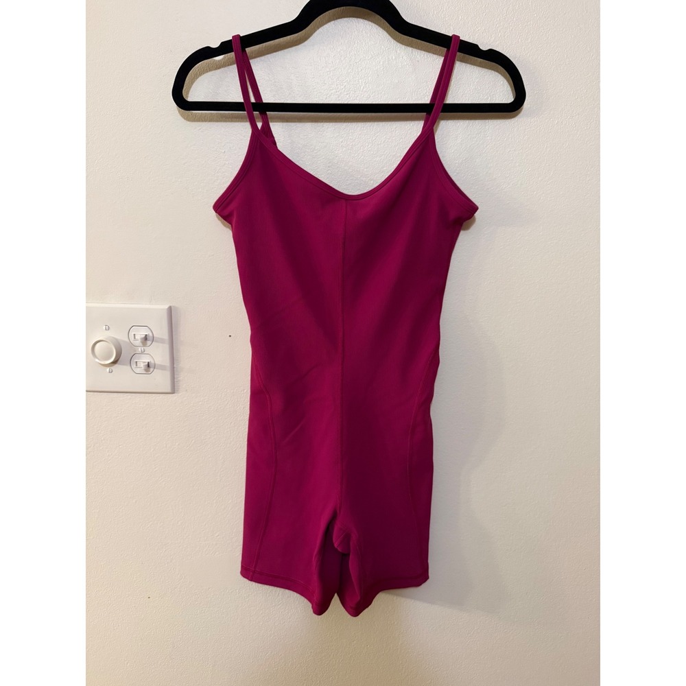 Lululemon Ribbed Contoured One Piece Magenta Purple Size 4